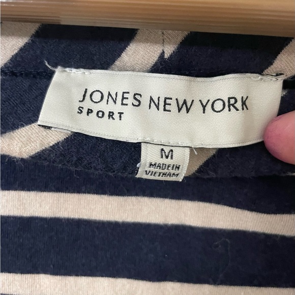 Jones New York Maxi Skirt Navy Blue/Cream (M) - Picture 4 of 4